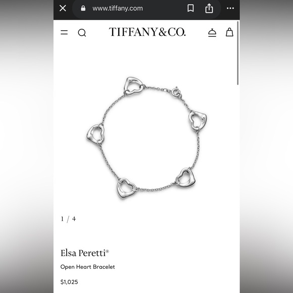 Tiffany & Co. Elsa Peretti Open Heart Bracelet and Earring Set - Picture 6 of 7